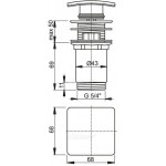 Клик-клак для умывальника Alcaplast A393-BL-01 Клик-клак для умывальника Alcaplast A393-BL-01